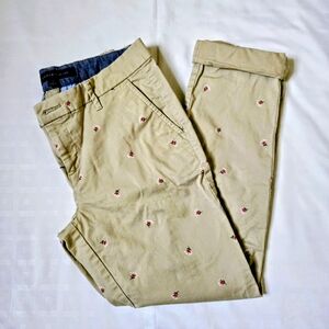 Tommy Hilfiger Tan Embroidered Chinos